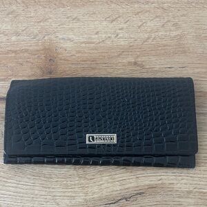 Black Crocodile Embossed Wallet